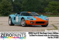 2006 Ford GT Heritage Livery Edition Blue and Orange Paint Set 2x30ml