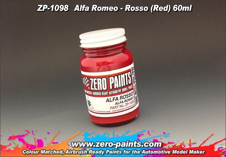 Alfa Romeo Rosso (Red) Paint 60ml ZP1098 Zero Paints