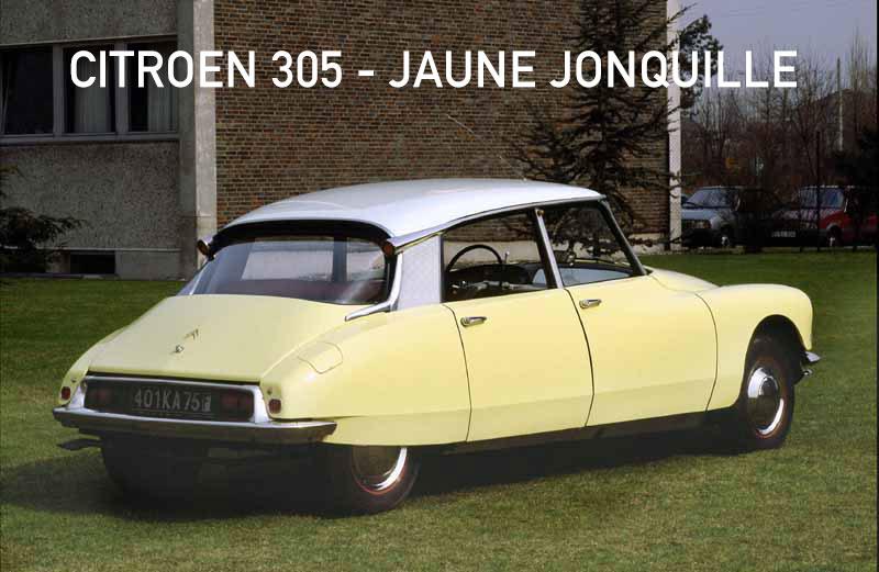 Citroën DS cabriolet capote ouverte jaune HO SAI 7809.4