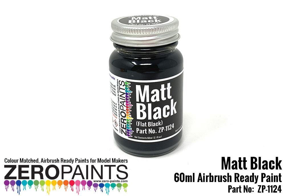 Matt Black Paint (Flat Black) - 60ml | ZP-1124 | Zero Paints Matt Black Paint (Flat Black) - 60ml | ZP-1124 | Zero Paints