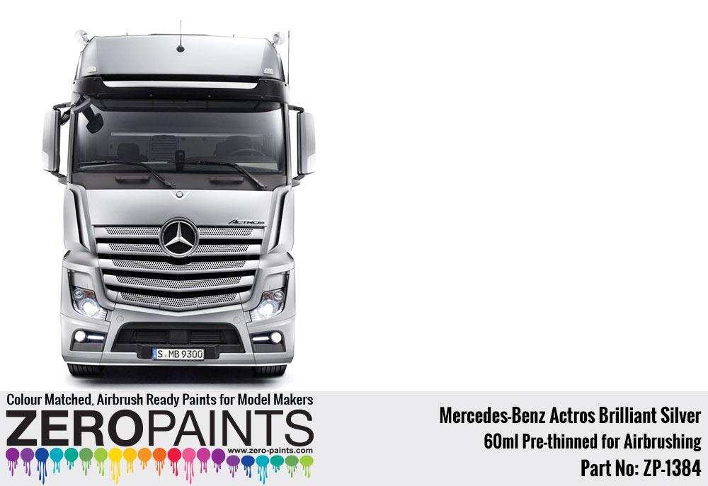 Mercedes Benz Actros Brilliant Silver Paint 60ml Zp 1384 Zero Paints Mercedes Benz Actros Brilliant Silver Paint 60ml