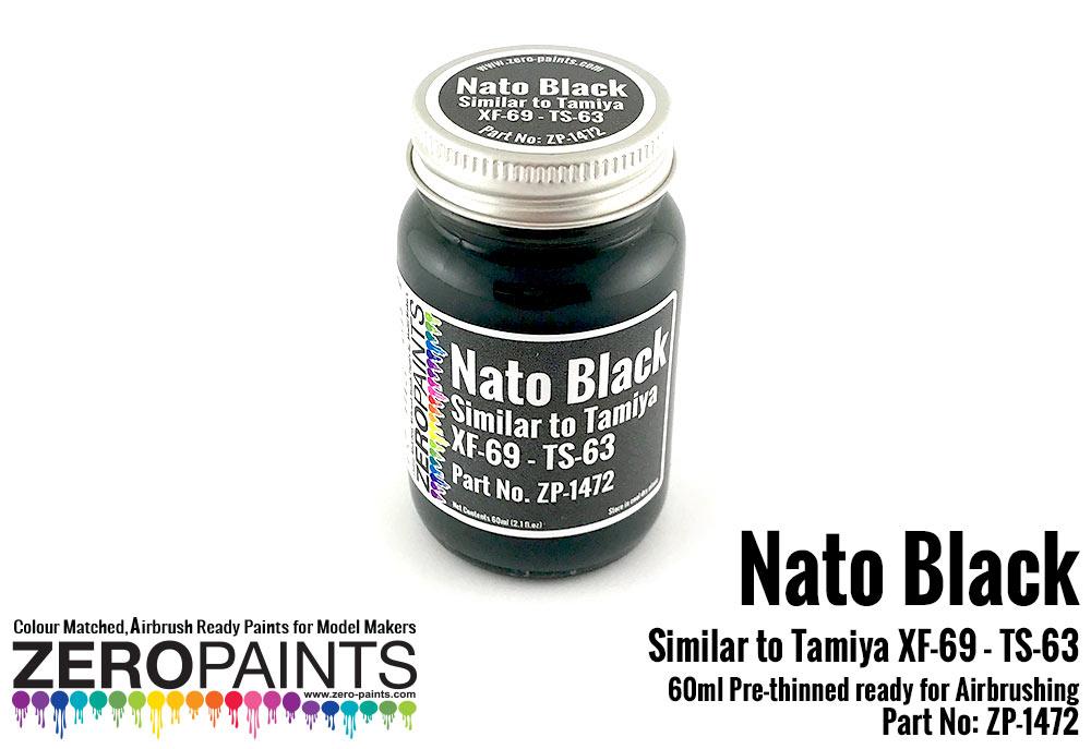 Nato Black Similar to Tamiya XF69 TS63 Paint 60ml ZP1472 Zero