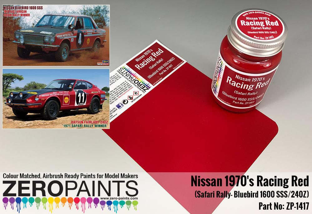 Racing Red Nissan 1970's Safari Rally Bluebird 1600 SSS/240Z Paint