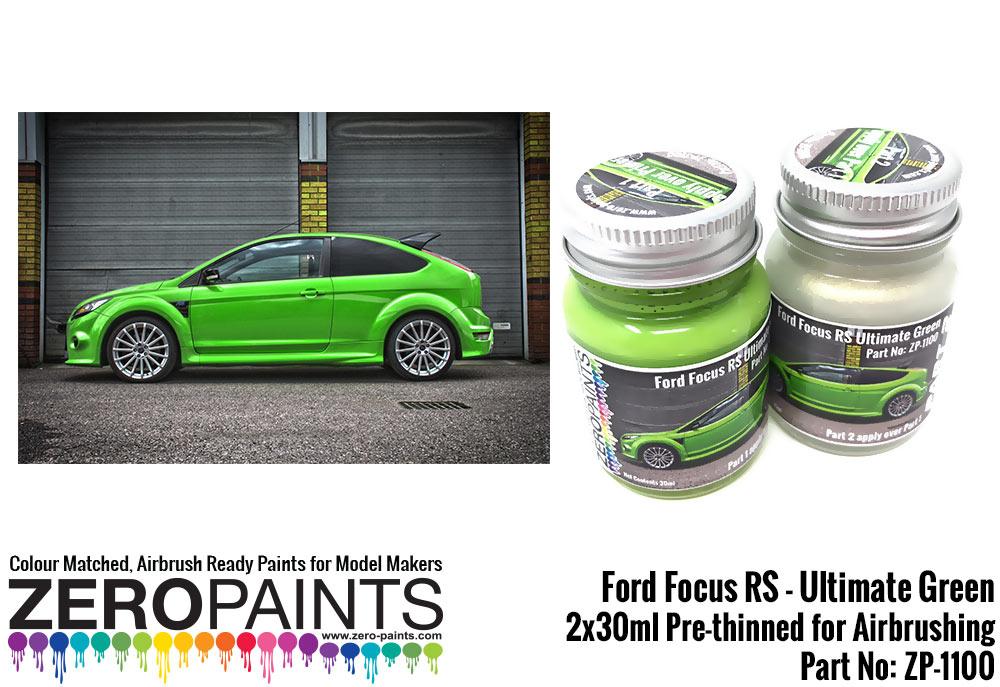 Ford Focus Rs Ultimate Green Paint 2x30ml Zp 1100 Zero Paints
