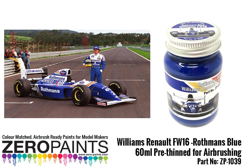 Williams FW16 Rothmans Blue Paint 60ml | ZP-1039 | Zero Paints