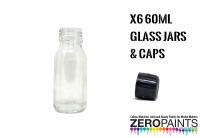 60ml Glass Jars for Paints (6x)