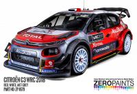 Citroën C3 WRC 2018 Red - White - Metallic Grey Paint Set 3x30ml