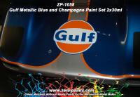 Gulf Metallic Blue and Champagne Paint Set 2x30ml
