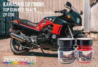 Kawasaki GPZ900R ( Top Gun ) Black & Red Paint Set 2x30ml