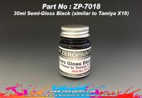 Semi-Gloss Black Paint 30ml - Similar to Tamiya X18