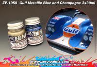 Gulf Metallic Blue and Champagne Paint Set 2x30ml