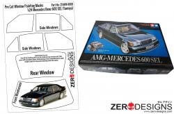 1:24 Mercedes Benz 600SEL Coupe Pre Cut Window Painting Masks (Tamiya)