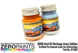 2006 Ford GT Heritage Livery Edition Blue and Orange Paint Set 2x30ml