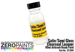 Satin (Semi Gloss) Clearcoat Lacquer 60ml (Pre-Thinned for Airbrushing)