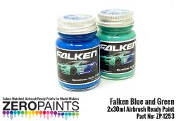 Team Falken Green and Blue Paint Set 2x30ml
