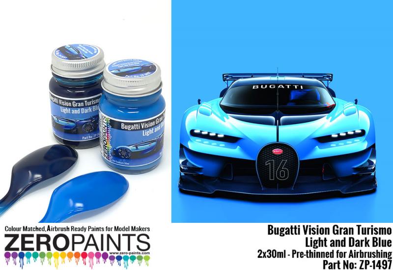 Bugatti Vision Gran Turismo - Light and Dark Blue Paint Set 2x30ml