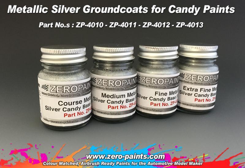 Extra Fine Metallic SILVER Groundcoat for Candy Paints 60ml