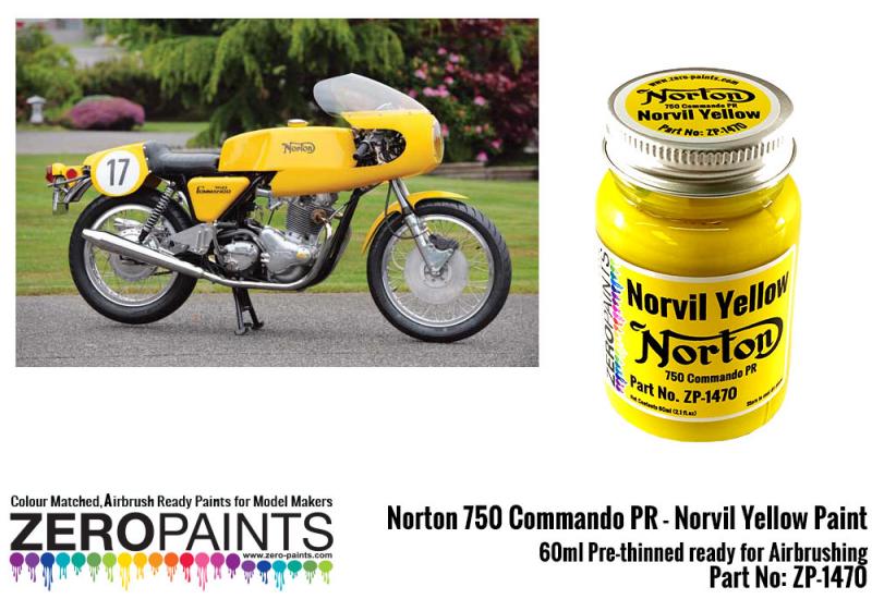 Norton 750 Commando PR - Norvil Yellow Paint 60ml