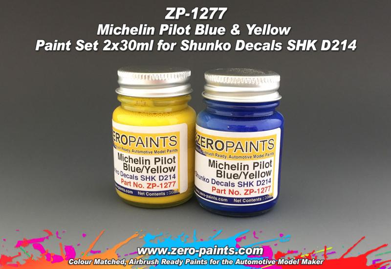 Michelin Pilot Blue & Yellow Paint Set 2x30ml for Shunko Decals SHK D214