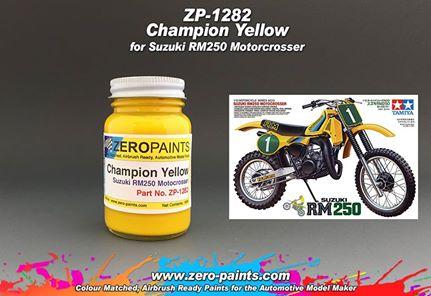 Suzuki Champion Yellow RM250 Motocrosser Bike (Tamiya) - 60ml