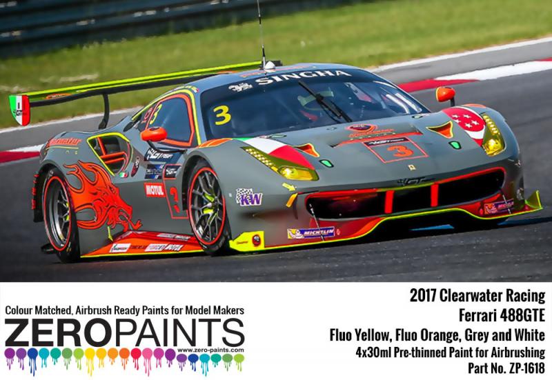 2017 Clearwater Racing Ferrari 488GTE Paint 4x30ml