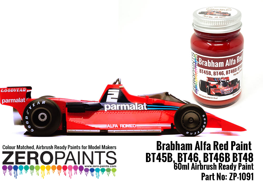 Brabham Alfa Red Paint - BT45B, BT46, BT46B BT48 etc 60ml, ZP-1091