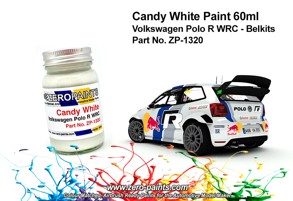 Candy White Paint for Volkswagen Polo R WRC - Belkits 60ml ...