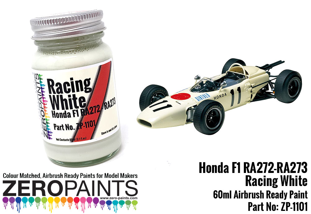 Honda RA272 - RA273 Racing White Paint 60ml | ZP-1101 | Zero Paints