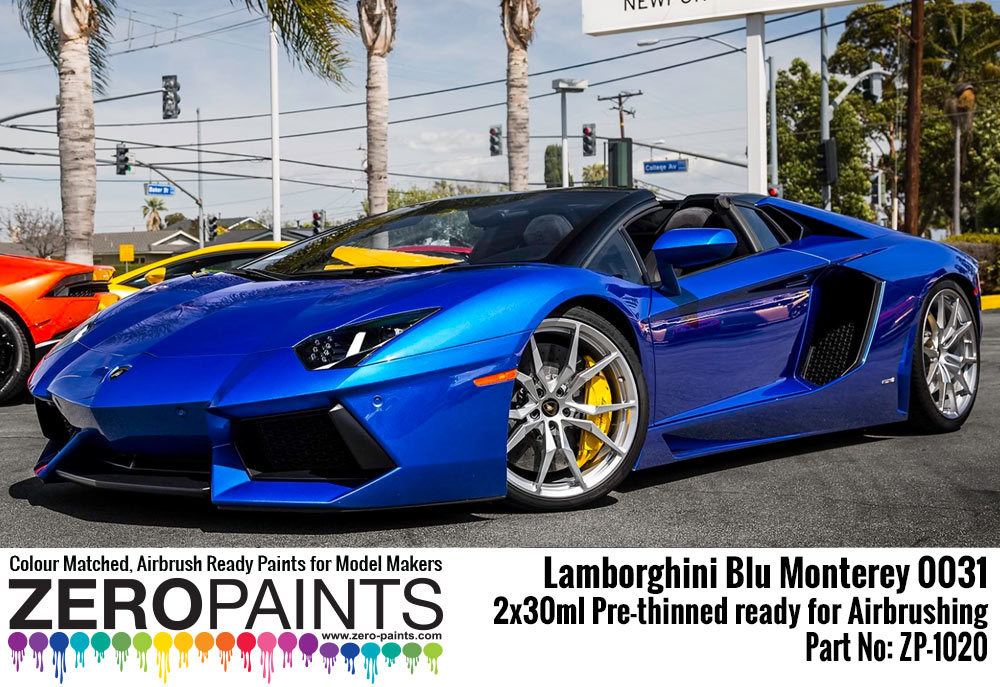 Lamborghini Blu Monterey Paint Set 2x30ml | ZP-1020 | Zero Paints