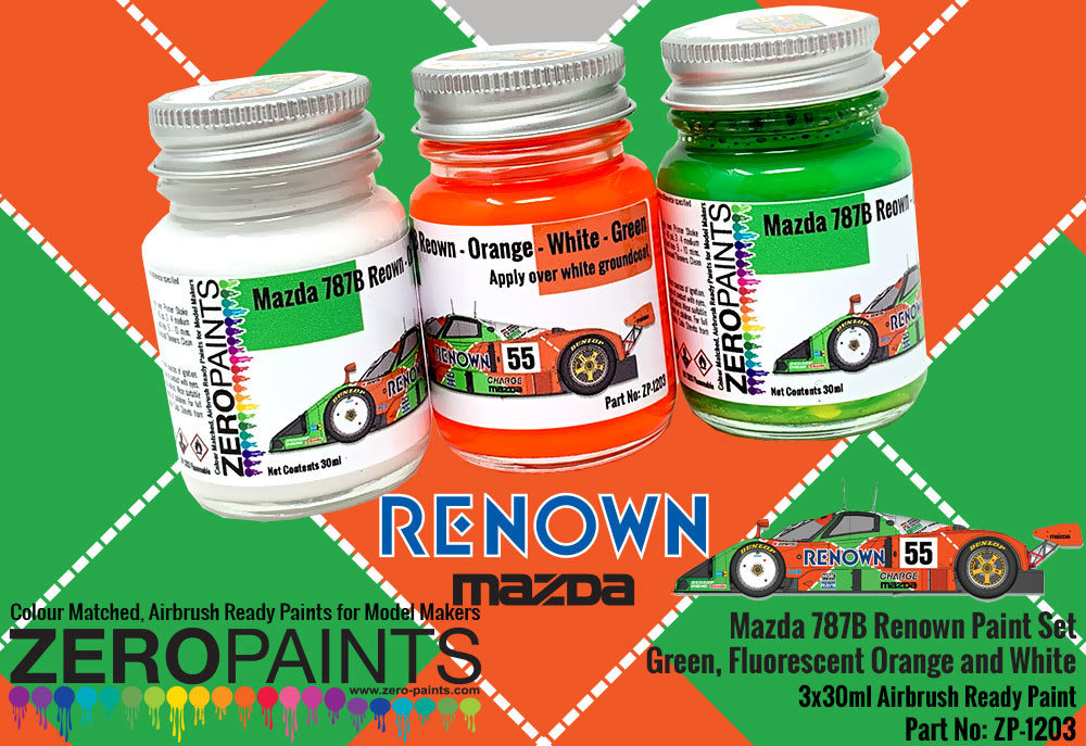 色彩絵 Mazda 787B Renown Paint Set - 3x30ml | ZP-1203 | Zero Paints