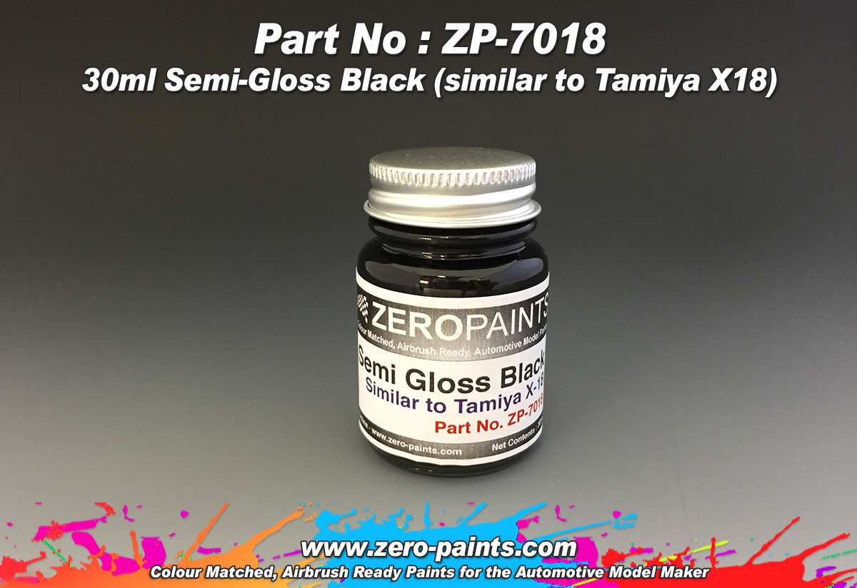 Anuncio Lucro Nadie Semi-Gloss Black Paint 30ml - Similar to Tamiya X18 | ZP-7018 | Zero Paints